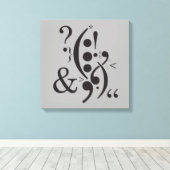 Typografie (Abstracte samenstelling) Canvas Afdruk (Insitu (Houten vloer))