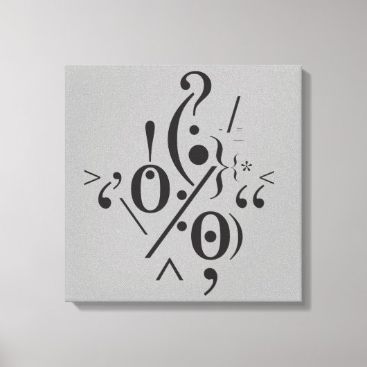 Typografie (Abstracte samenstelling) Canvas Afdruk (Voorkant)