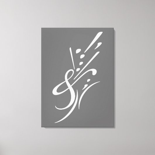 Typografie (Abstracte samenstelling) Canvas Afdruk (Voorkant)