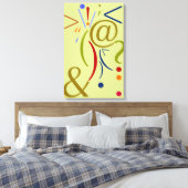 Typografie (Abstracte samenstelling) Canvas Afdruk (Insitu (Slaapkamer))