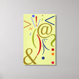 Typografie (Abstracte samenstelling) Canvas Afdruk