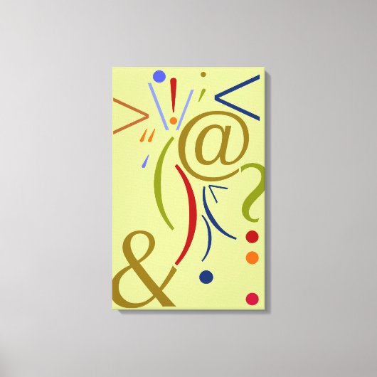 Typografie (Abstracte samenstelling) Canvas Afdruk (Voorkant)