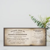  typografie afstuderen tickets Uitnodigingen (Staand voorkant)