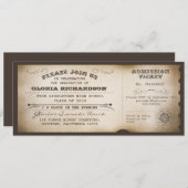  typografie afstuderen tickets Uitnodigingen (Voorkant / Achterkant)