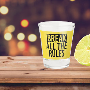 Typografie Alle Regels Overtreden Shot Glas