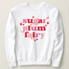 Typografie Art Sugar Plum Fairy roze & rood Trui
