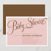 TYPOGRAFIE BABY | BABY SHOWER INVITATIE KAART (Voorkant / Achterkant)