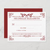  Typografie Bar-Bat Mitzvah Reply RSVP Kaartje (Voorkant / Achterkant)