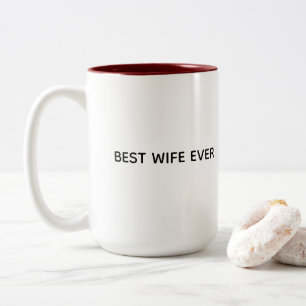 TYPOGRAFIE Bekerontwerp – Beste vrouw ooit Tweekleurige Koffiemok