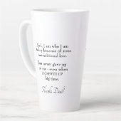 Typografie Beste vader in de wereld onvoorwaardeli Latte Mok (Linkerhoek)