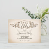 typografie Bewaar de datum elegante kaarten (Staand voorkant)