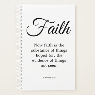 Typografie Black & White Faith is de stof Planner