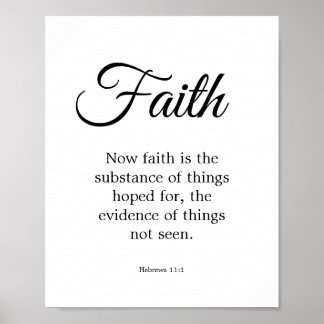 Typografie Black & White Faith is de stof Poster