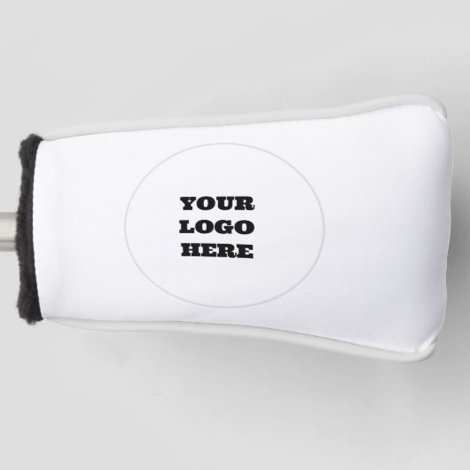 Typografie Bold Logo Modern Black Company Golfheadcover (Voorkant)
