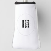 Typografie Bold Logo Modern Black Company Golfheadcover (Draai 90)