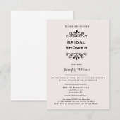 typografie bridale doucheuitnodigingen kaart (Voorkant / Achterkant)