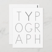 Typografie Briefkaart (Voorkant / Achterkant)