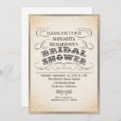 Typografie Bruids Douche Uitnodigingen (Voorkant / Achterkant)