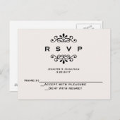 typografie bruiloft RSVP kaarten (Voorkant / Achterkant)