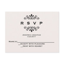  typografie bruiloft RSVP kaarten