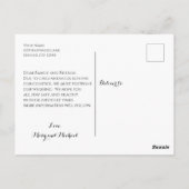 Typografie bruiloft uitstel briefkaart (Achterkant)