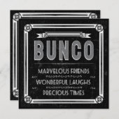 Typografie Bunco Invite Kaart (Voorkant / Achterkant)