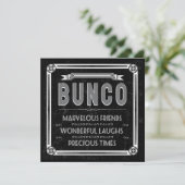 Typografie Bunco Invite Kaart (Staand voorkant)