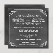  Typografie Chalk Board Kijk bruiloft Kaart (Voorkant / Achterkant)