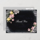  typografie Chalkboard bruiloft bedankt Briefkaart (Voorkant / Achterkant)