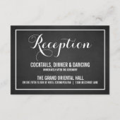  typografie Chalkboard Reception Kaart (Achterkant)