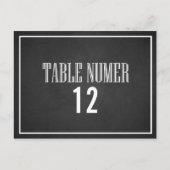 TYPOGRAFIE CHALKBOARD TABLE NUMBER BRIEFKAART (Voorkant)