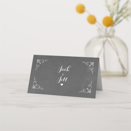  typografie Chalkboard Wedding (Achterkant)