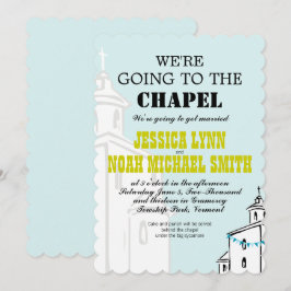 Typografie Citaat We gaan naar het Chapel Wedding Kaart