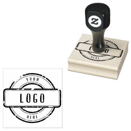 Typografie Custom Business Logo Rubber Stamp Rubberstempel (Gestempeld)