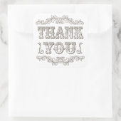  typografie dank u stickers (Tas)