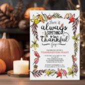 Typografie Dankbare Thanksgiving Uitnodiging