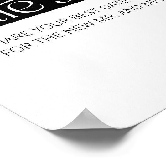 Typografie datum nachtelijke ideeën. Datum jar bru Poster (Hoek)