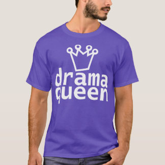 Typografie Drama Witte Tekst T-shirt