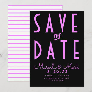 Typografie Eenvoudige Helder Save The Dates Kaart