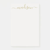  typografie Elegant Uniek Monogram Naam Post-it® Notes (Voorkant)