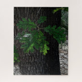 Typografie Embedded Word Cloud Tree Leaves & Bark Legpuzzel (Verticaal)