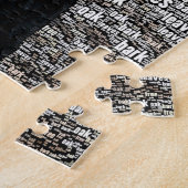 Typografie Embedded Word Cloud Tree Leaves & Bark Legpuzzel (Zijkant)