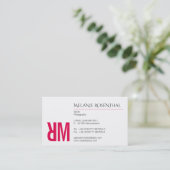 Typografie en kleur visitekaartje (Staand voorkant)