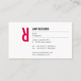 Typografie en kleur visitekaartje