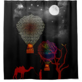 Typografie en tekst douchegordijn (Voorkant)