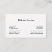 Typografie en zalm visitekaartje (Voorkant)