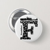 Typografie F (Frankfurt: Duitsland) Ronde Button 5,7 Cm (Voorkant /achterkant)