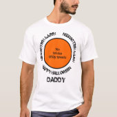 Typografie Family Matching Dad Happy Halloween T-shirt (Voorkant)