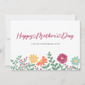 Typografie Floral Moederdag Kaart (Voorkant)