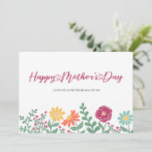 Typografie Floral Moederdag Kaart (Staand voorkant)